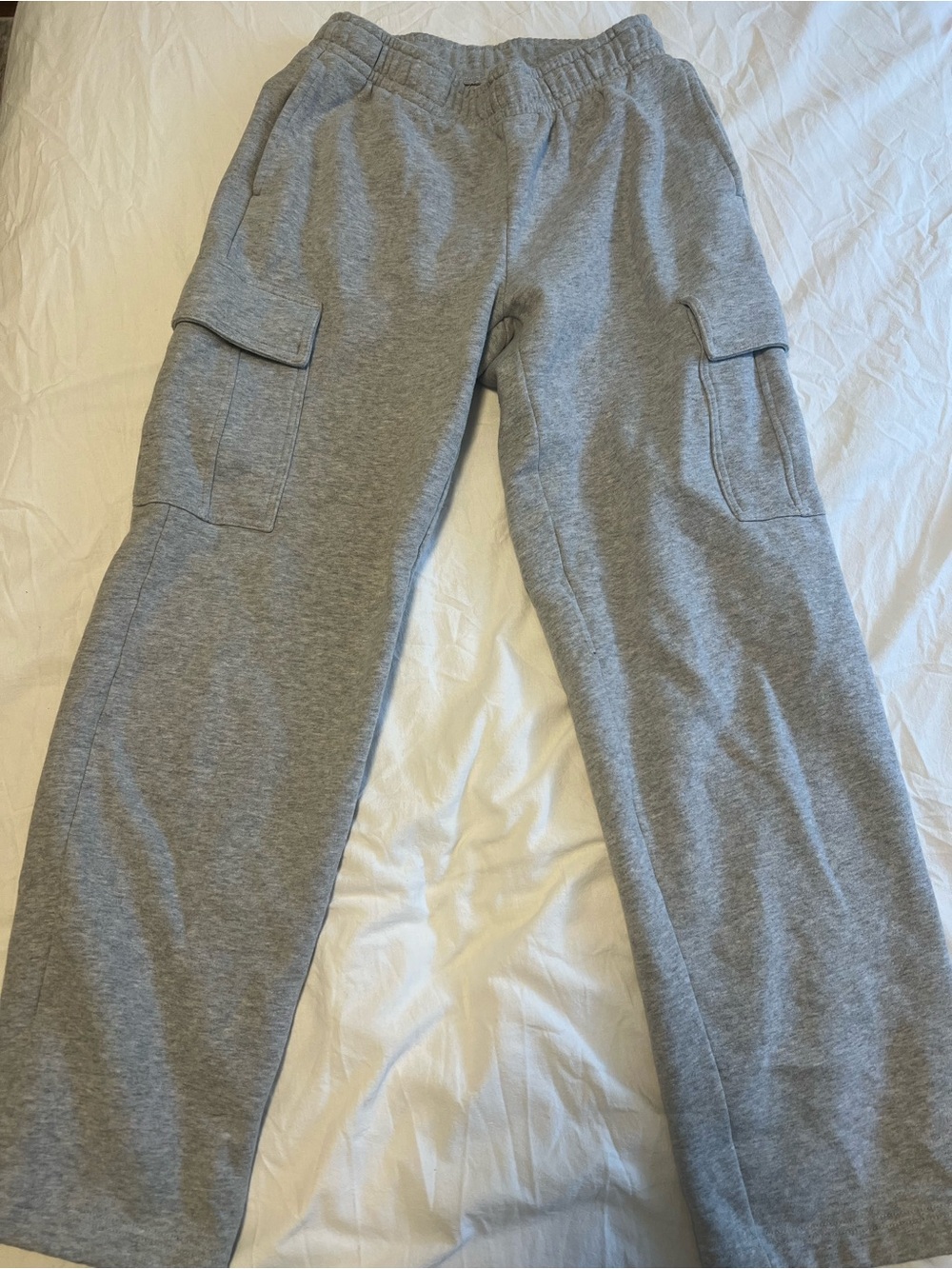 TNA Cozy Fleece Sweatpants in Light Gray